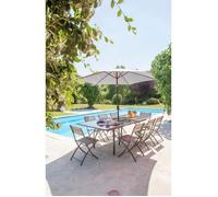 Parasol 2,70 m alu à manivelle gris