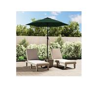 Parasol - - 200x224 cm - Inclinable - Vert - Aluminium avec revêtement en poudre