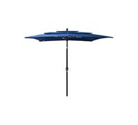 vidaXL Parasol 3-laags met aluminium paal 2,5x2,5 m azuurblauw313843 Bleu G
