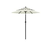 Parasol 3-laags met aluminium paal 2 m zandkleurig313852