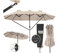 Parasol 460 x 270 cm Mécanisme facile à manipuler Réglable en hauteur