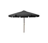 vidaXL Parasol d'extérieur 330 cm avec mât en bois Anthracite