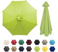 Parasol 6 Branches, 2,3, 2,5, 2,7, 3,5 M, 6 Baleines, Vert Gazon, Pour Terrasse, Balcon, Piscine Et Jardin. Dimensions : 2,70 M