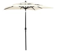 Parasol à 3 niveaux avec mât en 200 x 200 x 240 cm aluminium