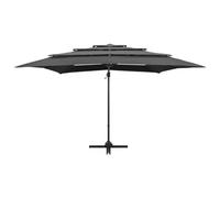 Parasol À 4 Niveaux Avec Mât En Aluminium 250 X 250 Cm Anthracite Helloshop26 02_0008784 Multicolore