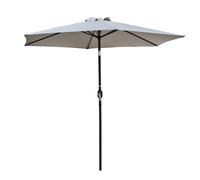 Parasol à manivelle en aluminium et toile - gris anthracite
