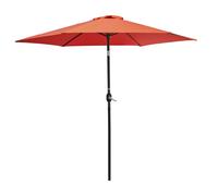 Parasol à manivelle en aluminium et toile - terracotta
