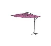 Parasol Acerra Ø 3m inclinable polyester acier 11kg rouge lavande sans socle