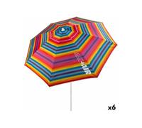 Parasol Aktive Multicouleur Oxford Acier Tissu Oxford 220 x 207 x 220 cm (6 Unités)