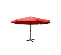 Parasol Aluminium Meran Pro Ø 5m Avec Volant Bordeaux Rouge
