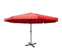 Parasol aluminium Meran Pro ø 5m avec volant - bordeaux