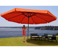Parasol Aluminium Meran Pro Ø 5m Avec Volant Terracotta Orange