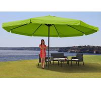 Parasol Aluminium Meran Pro Ø 5m Avec Volant Vert Vert