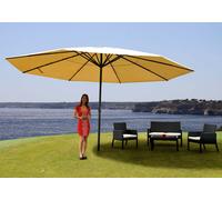 Parasol Aluminium Meran Pro Ø 5m Crème Gris