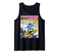 Parasol Amusant Grenouille Surf Vague Kimono Humour Japonais Débardeur
