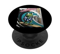 Parasol Amusant Grenouille Surf Vague Kimono Humour Japonais PopSockets PopGrip Adhésif