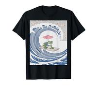 Parasol Amusant Grenouille Surf Vague Kimono Humour Japonais T-Shirt