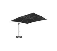 Parasol - - Anthracite - Aluminium - 3x3m - Base portable incluse