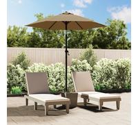 Vidaxl Parasol Taupe 200x224 Cm Aluminium