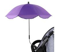 Parasol Anti Uv Poussette, Fixation Ombrelle Poussette Bebe conforts Avec Pince Flexible & Bras Réglable, Parapluie De Protection Solaire Pour Landauss,Fauteuil Roulant,Poussette