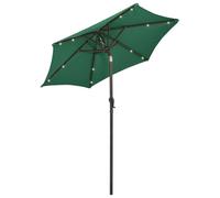 Parasol Avec Lumières Led Vert 200 X 211 Cm Aluminium Helloshop26 02_0008096 Multicolore