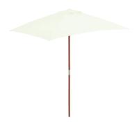 Parasol avec mât en bois 150 x 150 x 200 x 235 cm bois marron