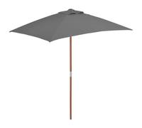 Parasol avec mât en bois 150 x 150 x 200 x 235 cm bois marron