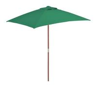 Parasol avec mât en bois 150 x 150 x 200 x 235 cm bois marron