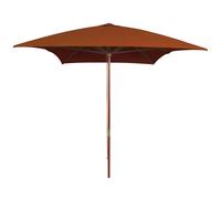 Parasol avec Poteau en Bois 200x300 cm Vert Jardin Patio Terrasse vidaXL
