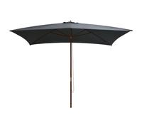 Parasol avec Poteau en Bois 200x300 cm Vert Jardin Patio Terrasse vidaXL