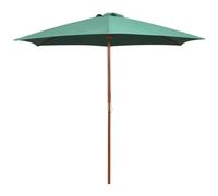Vidaxl Parasol Avec Poteau En Bois 270 X 270 Cm Vert