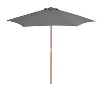 Parasol avec Poteau en Bois 270x270 cm Vert Jardin Patio Terrasse vidaXL