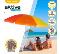 Parasol avec protection UV50 180 cm 8 couleurs Aktive Beach