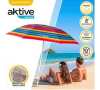 Parasol avec protection UV50 180 cm multicolore Aktive Beach