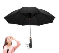 Parasol avec ventilateur intégré, parasol avec ventilateur et nébuliseur - Parapluie avec protection solaire avec bloc UV et ventilateur | Parasol portable avec protection UV pour plage, sport,