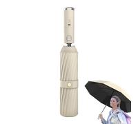 Parasol avec ventilateur | Protection solaire automatique | Parasol de voyage résistant aux UV - Parapluie multifonction pour plage, parc, randonnée