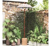 Vidaxl Parasol Balinais Autre Bleu X 260 Cm Coton Et Bois Massif