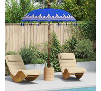 Parasol balinais Coton, Bois massif et Bambou de Patio Ombre Jardin vidaXL vidaX