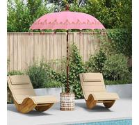 Parasol Balinais Rose 180-190 Cm Coton, Bois Massif
