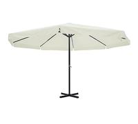 vidaXL Parasol Blanc Aluminium 500 cm