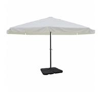 Parasol blanc en aluminium avec base mobile vidaXL