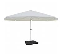 Parasol blanc en aluminium avec base mobile vidaXL