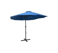 Vidaxl Parasol D'extérieur Et Poteau En Aluminium 460 X 270 Cm Bleu Bleu