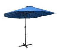 Parasol - Bleu - 460 x 270 cm - Double toit - Aluminium - Manuel Bleu G