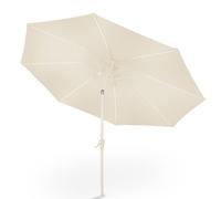 Blumfeldt Parasol de Jardin Exterieur et Balcon, Panneaux Solaires, Lumières LED, Protection UV, Etanche, Grand Parasol Deporte Réglables Hauteur et Angle, Parasols Exterieur Jardin, Avec ou Sans Pied