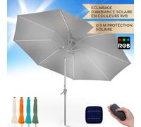 Parasol Blumfeldt Calais LED cadre aluminium toile polyester UV 50