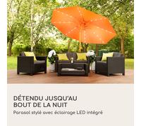 Parasol Blumfeldt Calais LED cadre aluminium toile polyester UV 50