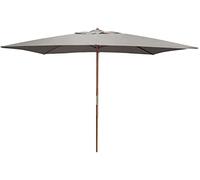 Parasol Avec M?T En Bois 300x200 Cm Ori Gris