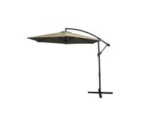 Parasol Cantilever Suspendu 3m Ombre Protection Uv Extérieur Jardin Terrasse Parasol Banane Inclinable Housse Imperméable Avec Manivelle Réglable Base Carrée Couleur Beige Beige