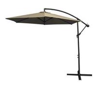 Parasol Cantilever Suspendu 3m Ombre Protection Uv Extérieur Jardin Terrasse Parasol Banane Inclinable Housse Imperméable Avec Manivelle Réglable Base Carrée Couleur Beige Beige